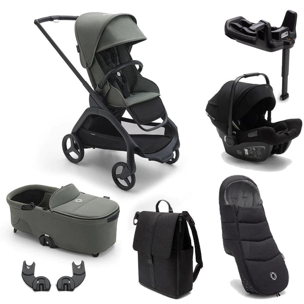 Bugaboo Dragonfly + Turtle Ultimate Travel System Bundle - Forest Green