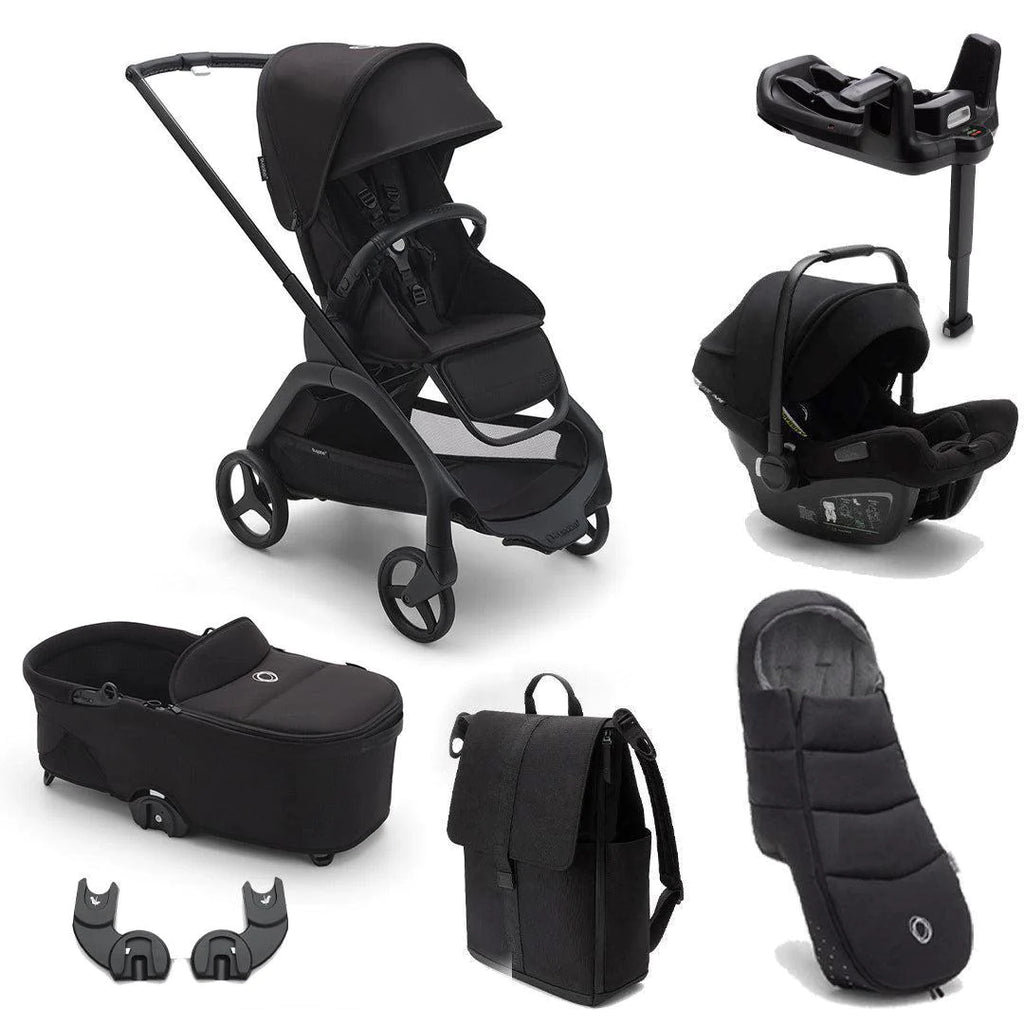 Bugaboo Dragonfly + Turtle Ultimate Travel System Bundle - Midnight Black