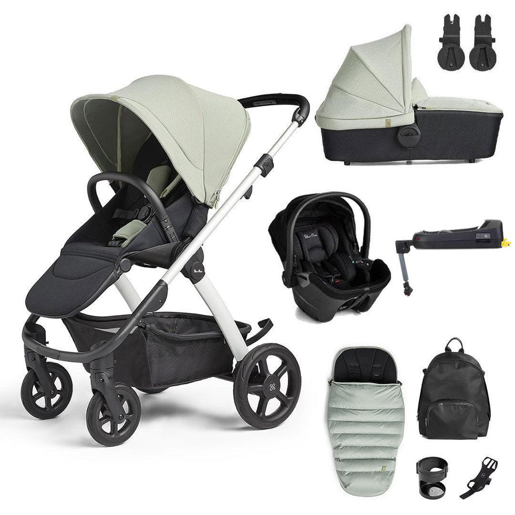 Silver Cross Tide 3-In-1 Pushchair + Dream Travel System - Sage