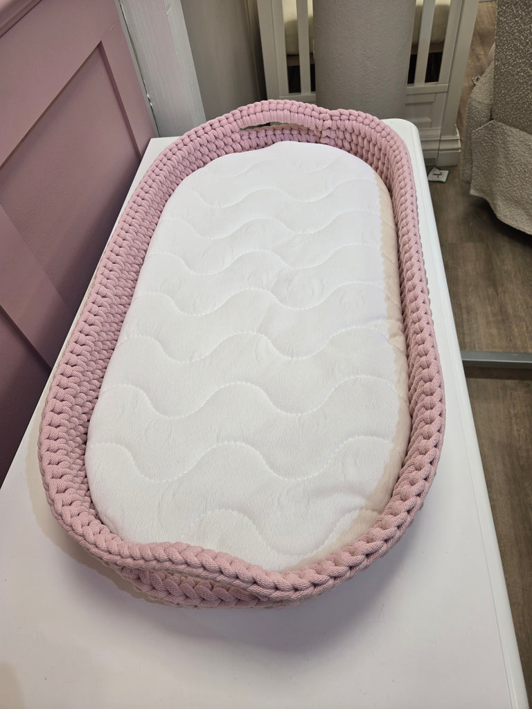 Crochet Changing Basket Bundle | Light Pink