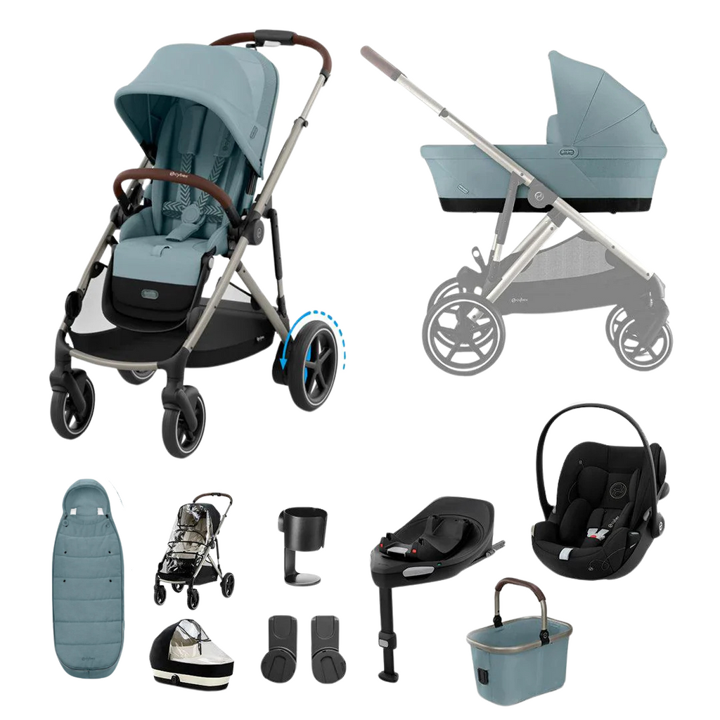 Cybex e-Gazelle S Pushchair Cloud G Luxury Bundle  - Stormy Blue