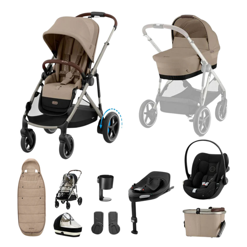 Cybex e-Gazelle S Pushchair Cloud G Luxury Bundle  - Taupe | Almond Beige