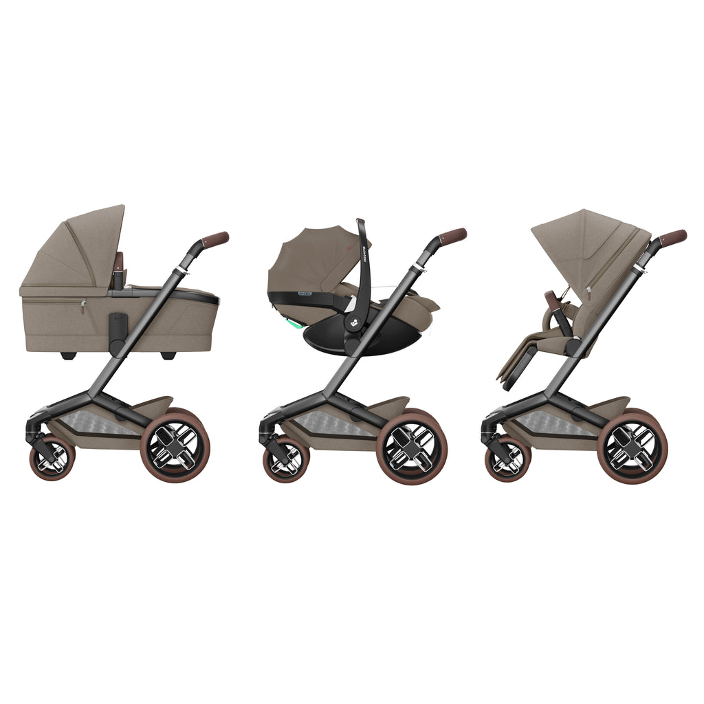 Maxi-Cosi Fame Pushchair & Carrycot - Twillic Truffle | Brown