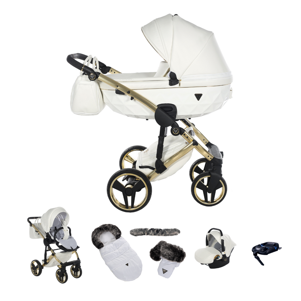 Junama Individual Fluo 4in1 Travel System | White Gold