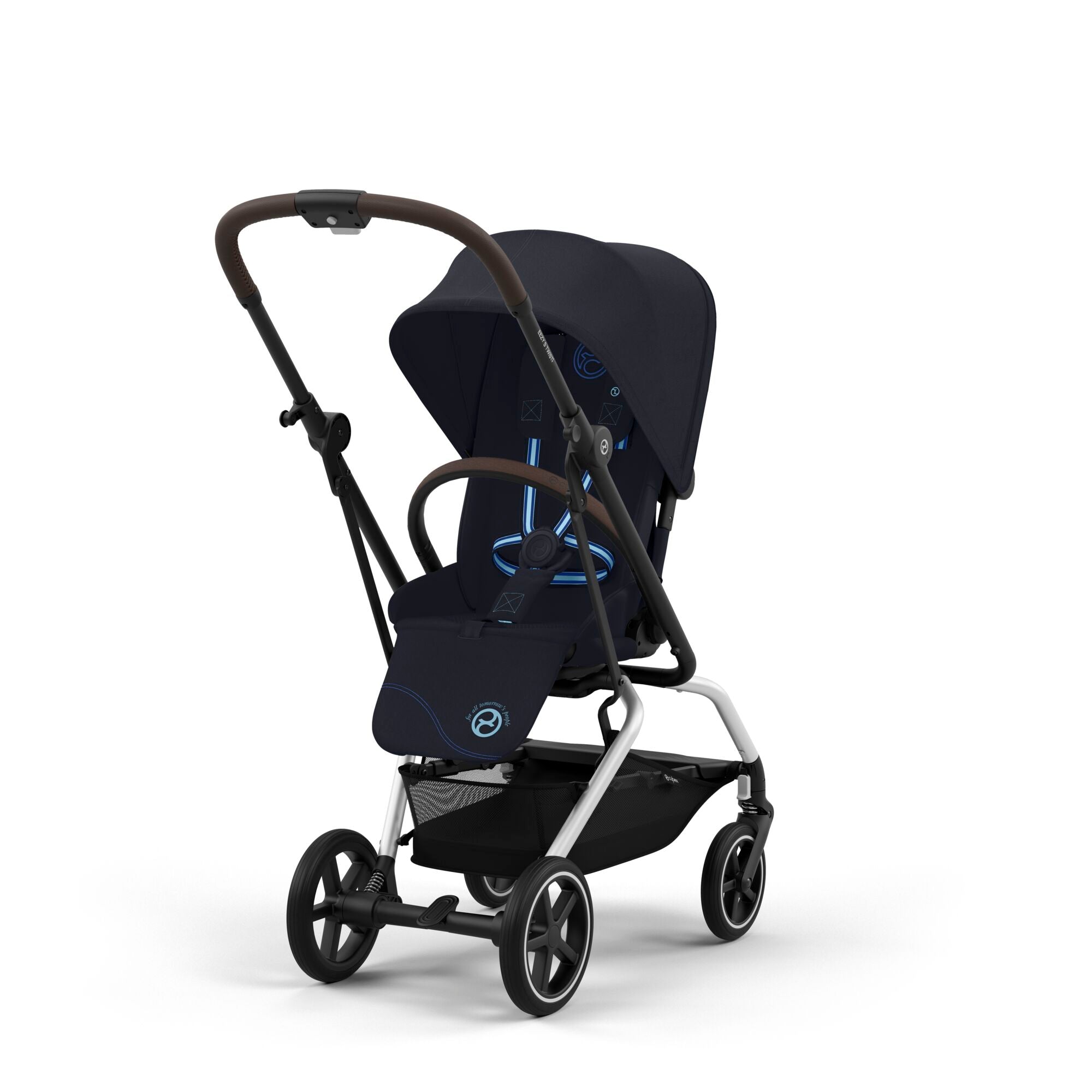 Cybex Eezy S Twist+ Stroller Dark Blue on Silver - Main Image