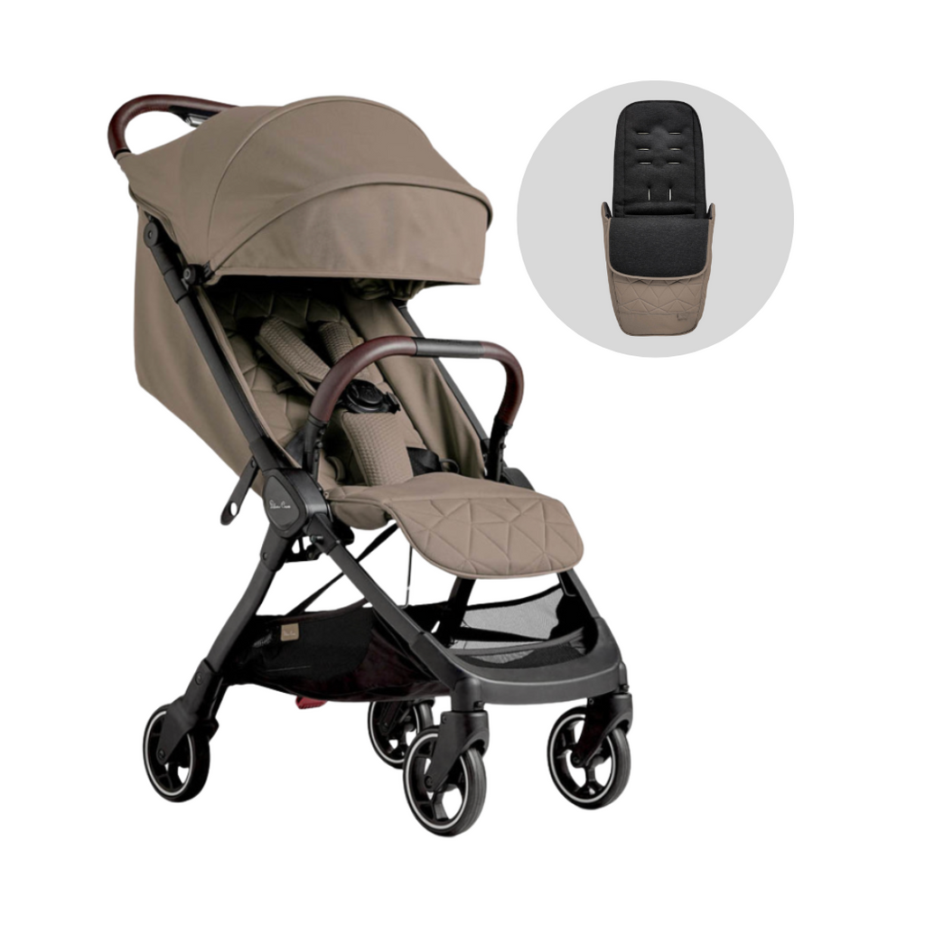 Silver Cross Clic Compact Stroller - Cobble (Free Footmuff)