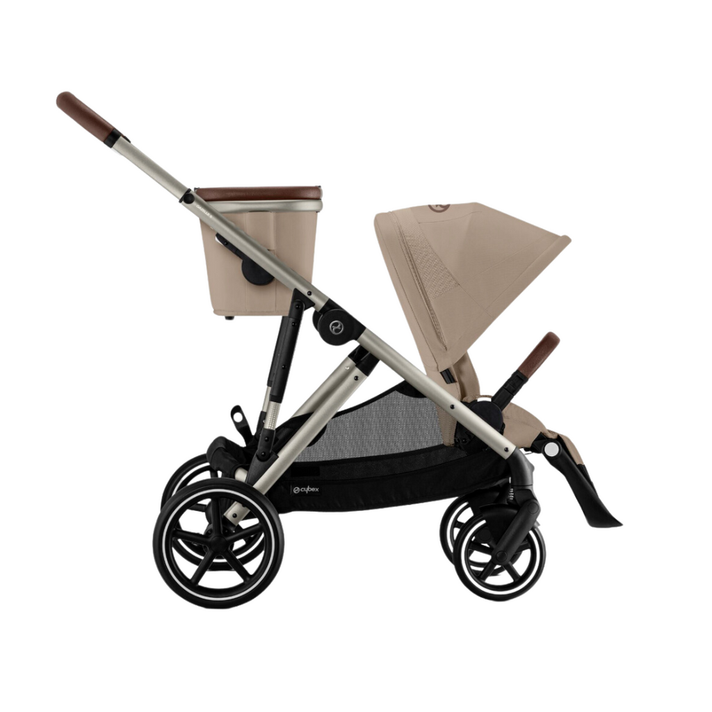 Cybex e-Gazelle S Double Pushchair - Almond Beige | Taupe