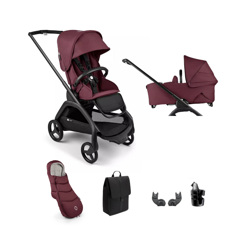 Bugaboo Dragonfly Complete Bundle - Dark Cherry