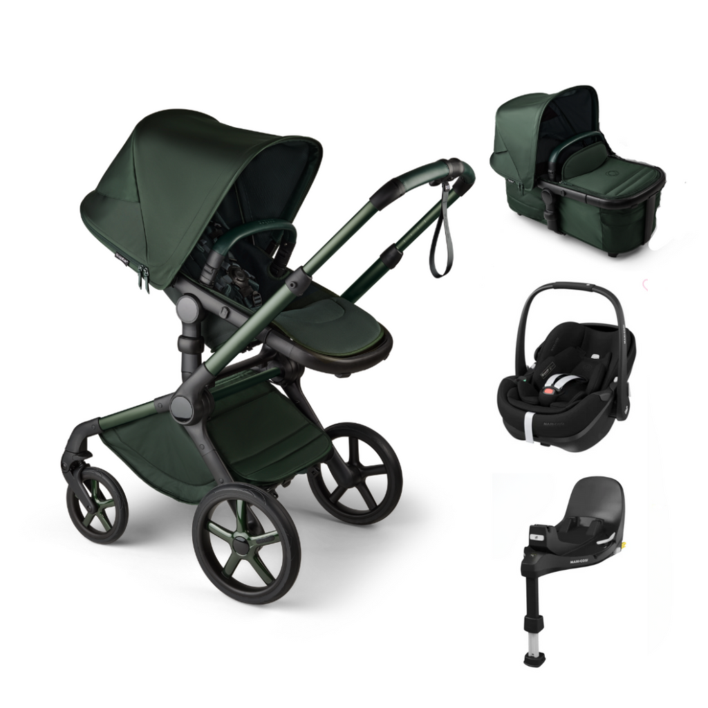 Bugaboo Fox 5 Complete Noir Limited Edition & Pebble Pro2 Bundle | Midnight Green