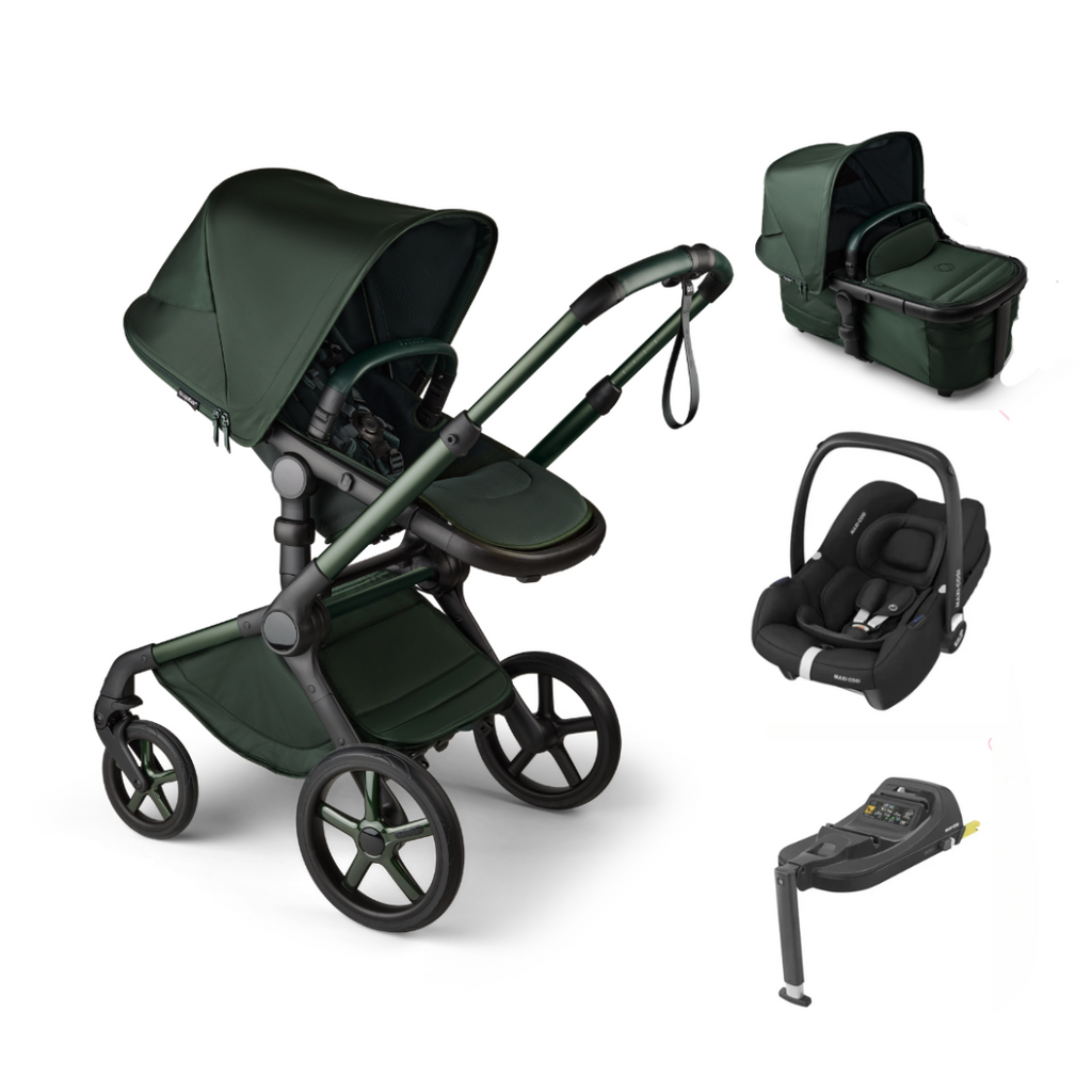 Bugaboo Fox 5 Complete Noir Limited Edition & Cabriofix Bundle | Midnight Green