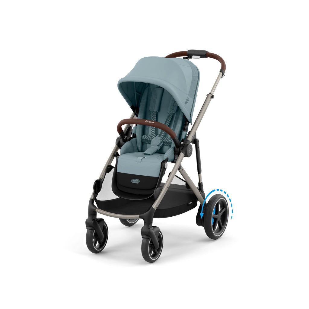 Cybex e-Gazelle S Double Pushchair - Stormy Blue | Sky Blue