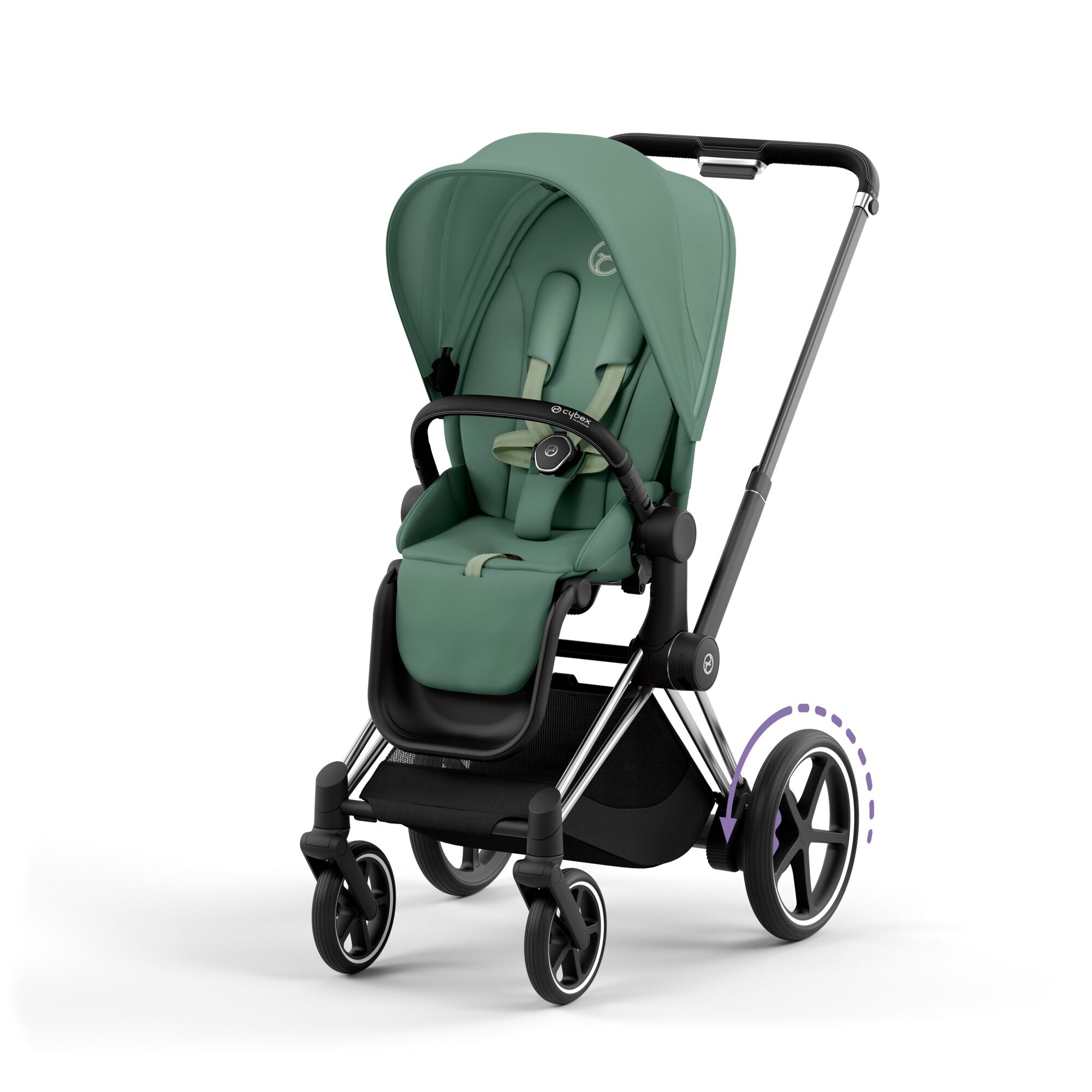 Cybex e-Priam Pushchair Leaf Green (2023) - Main Image