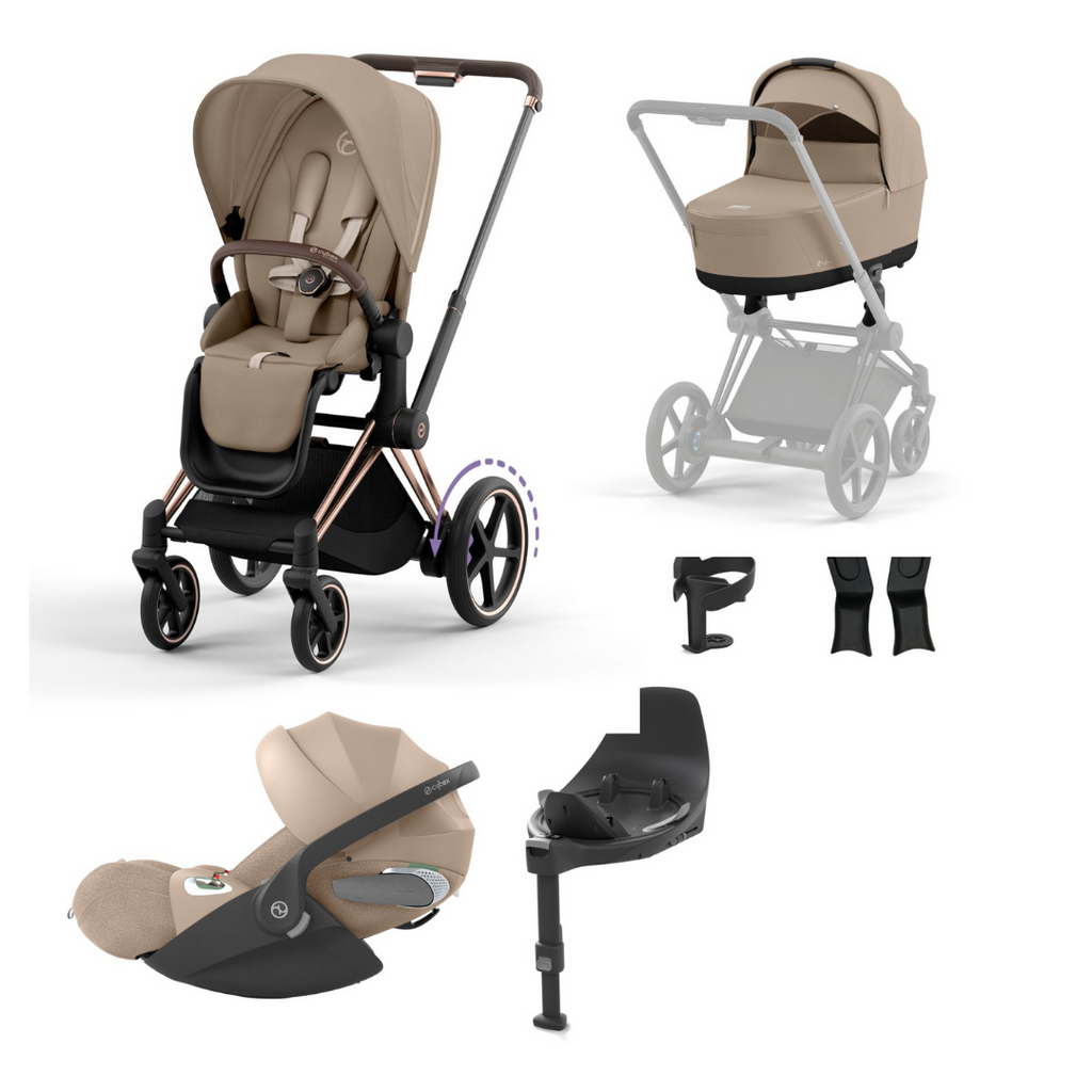 Cybex e-Priam Travel System - Cozy Beige (2023)