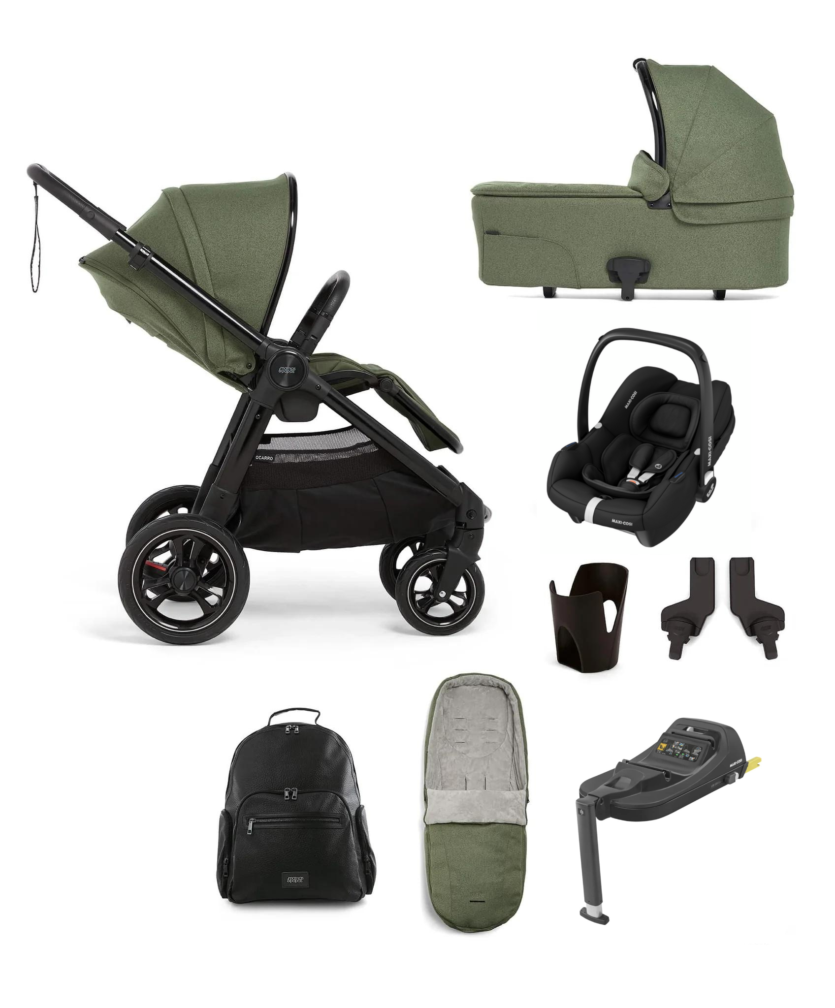Mamas Papas Ocarro Cabriofix i Size Bundle Juniper