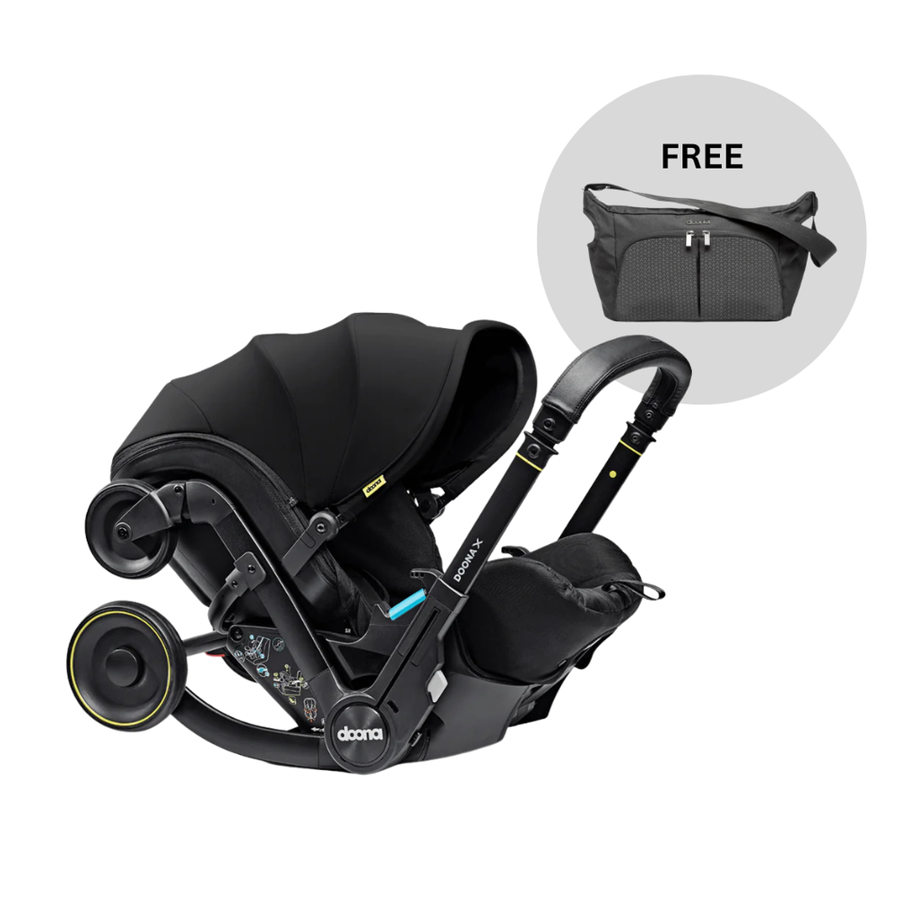 Doona X Car Seat & Stroller | Nitro Black (FREE Essentials Bag)