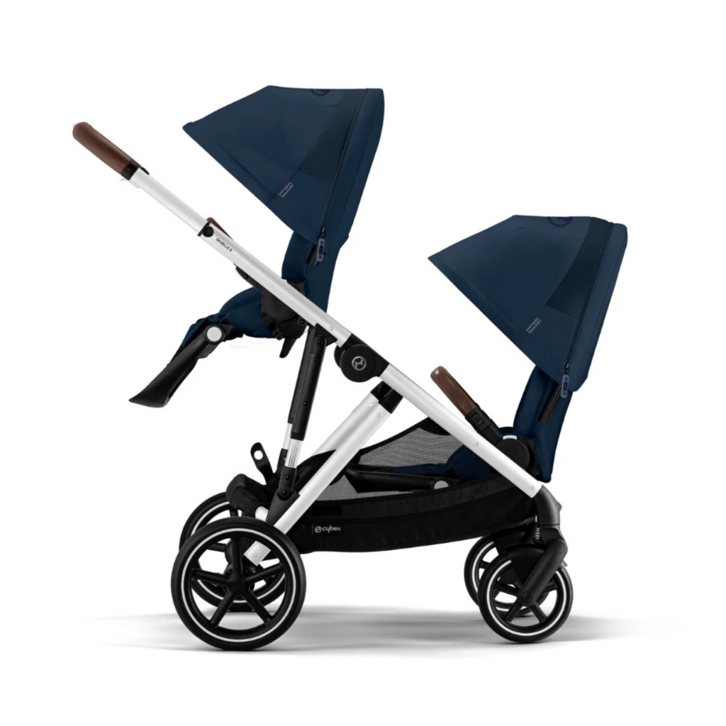 Cybex Gazelle S Double Pushchair (2023) - Ocean Blue - Silver