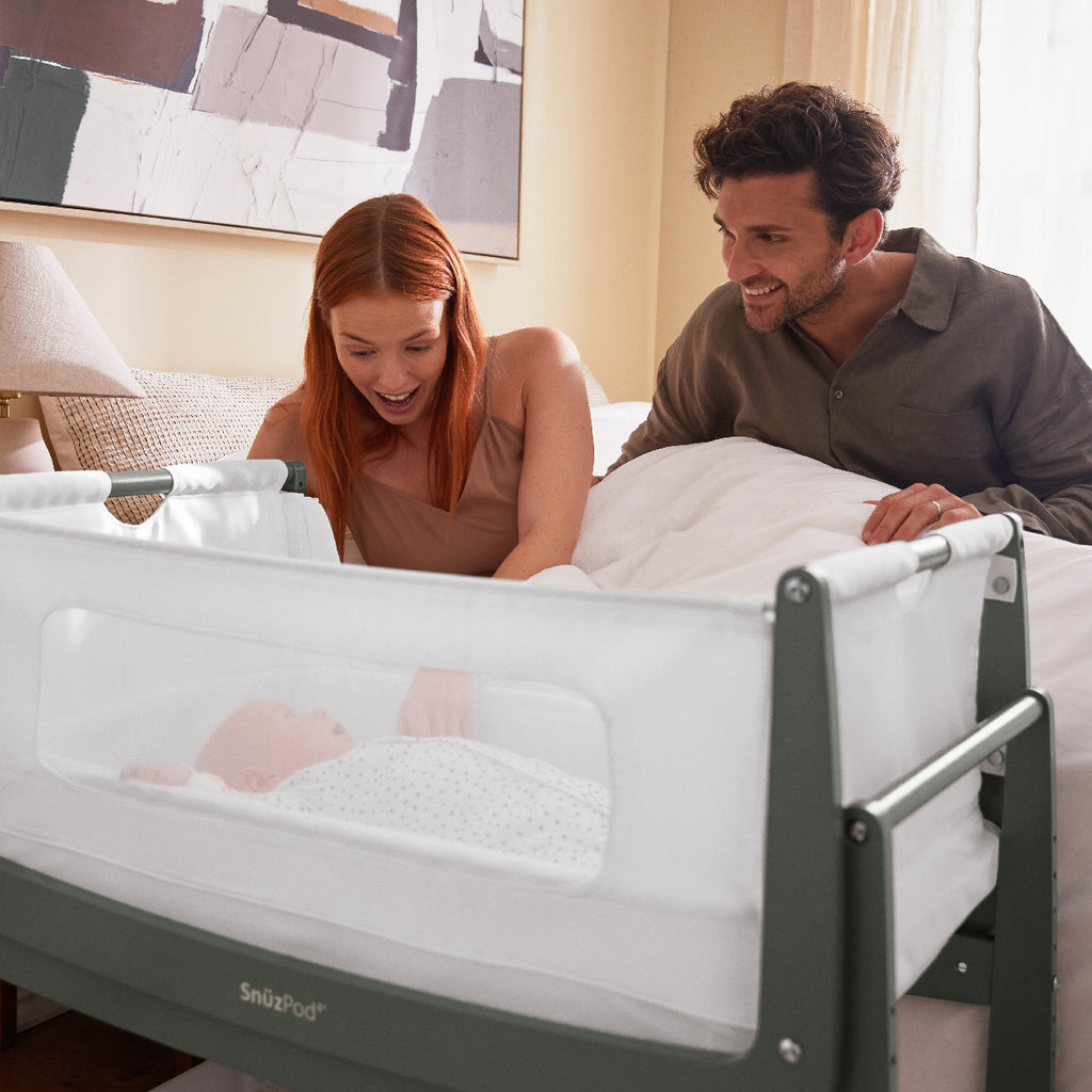 SnuzPod4 Bedside Crib - Sage