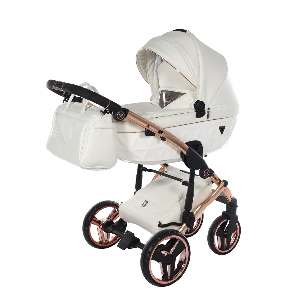 Junama Individual Fluo 4in1 Travel System | White Rose Gold