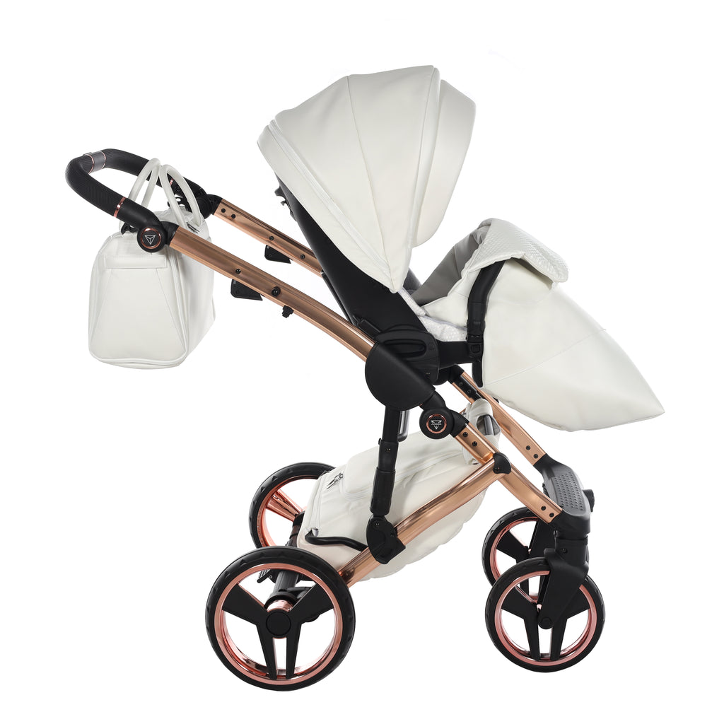 Junama Individual Fluo 3in1 Travel System | White Rose Gold