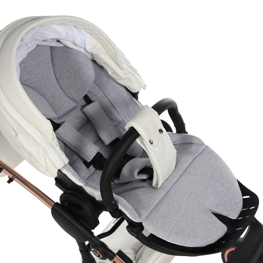 Junama Individual Fluo Pushchair | White Rose Gold