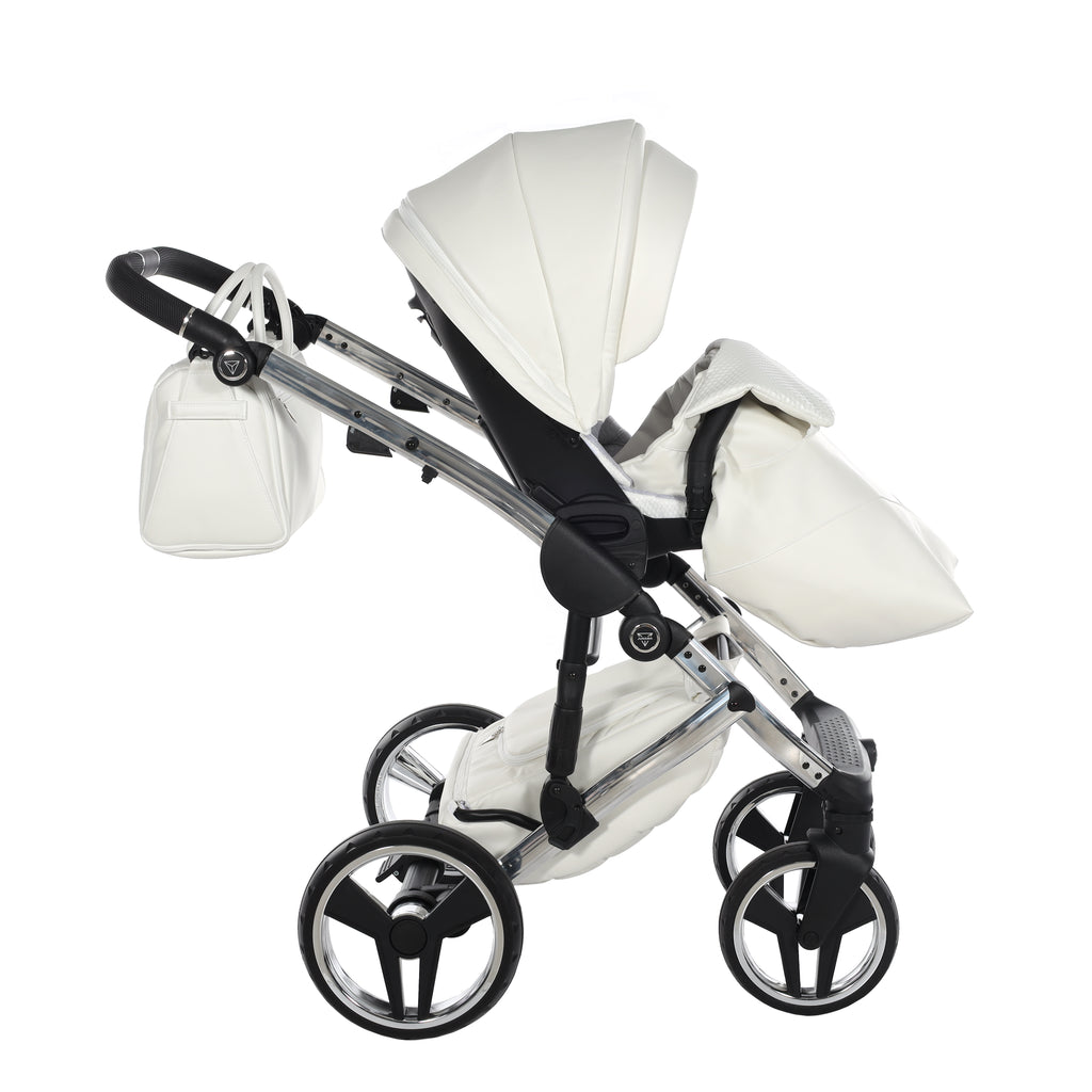 Junama Individual Fluo 3in1 Travel System | White Silver