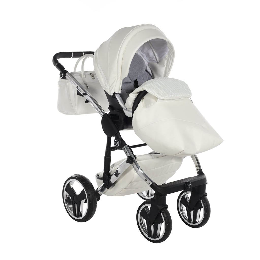 Junama Individual Fluo 4in1 Travel System | White Silver