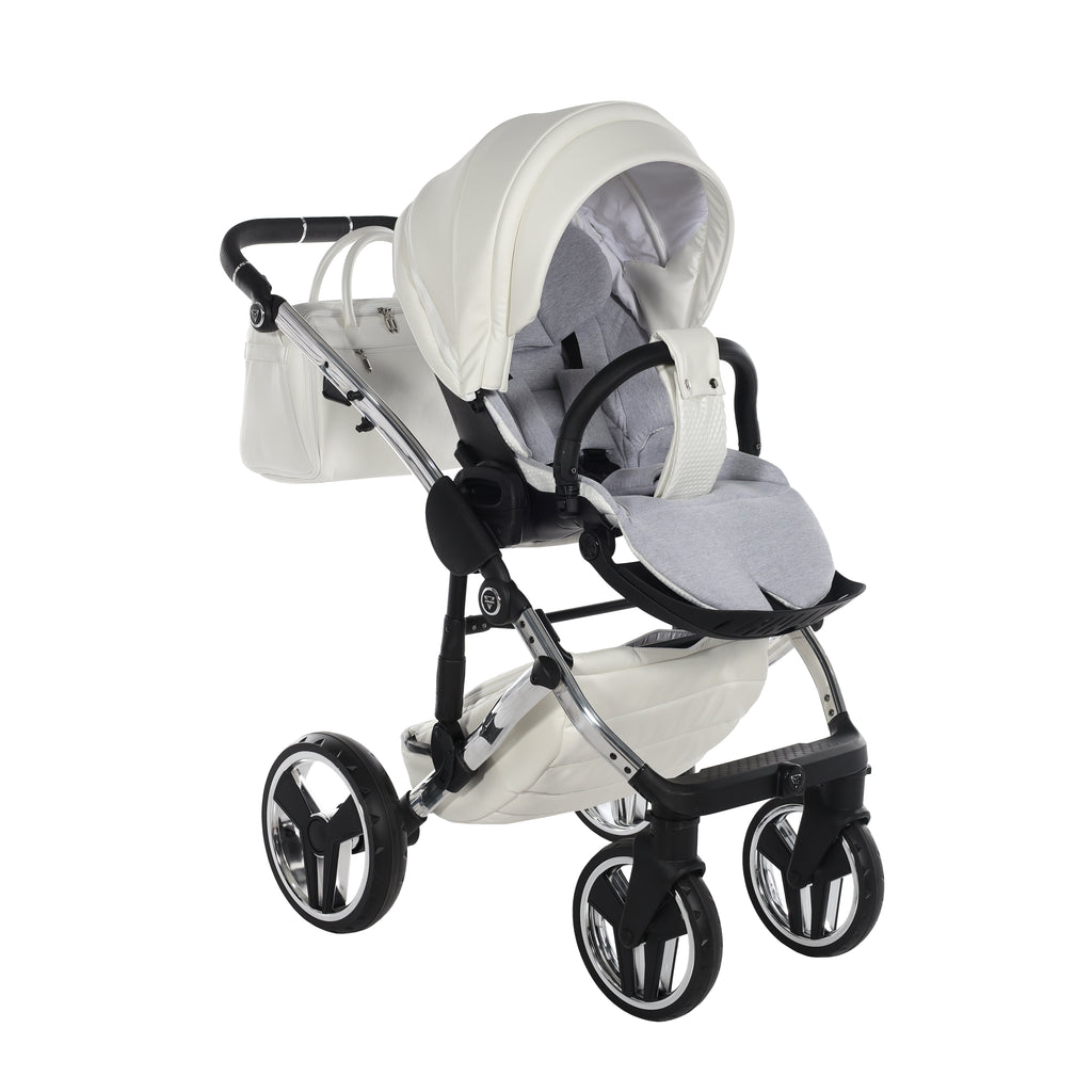 Junama Individual Fluo 3in1 Travel System | White Silver