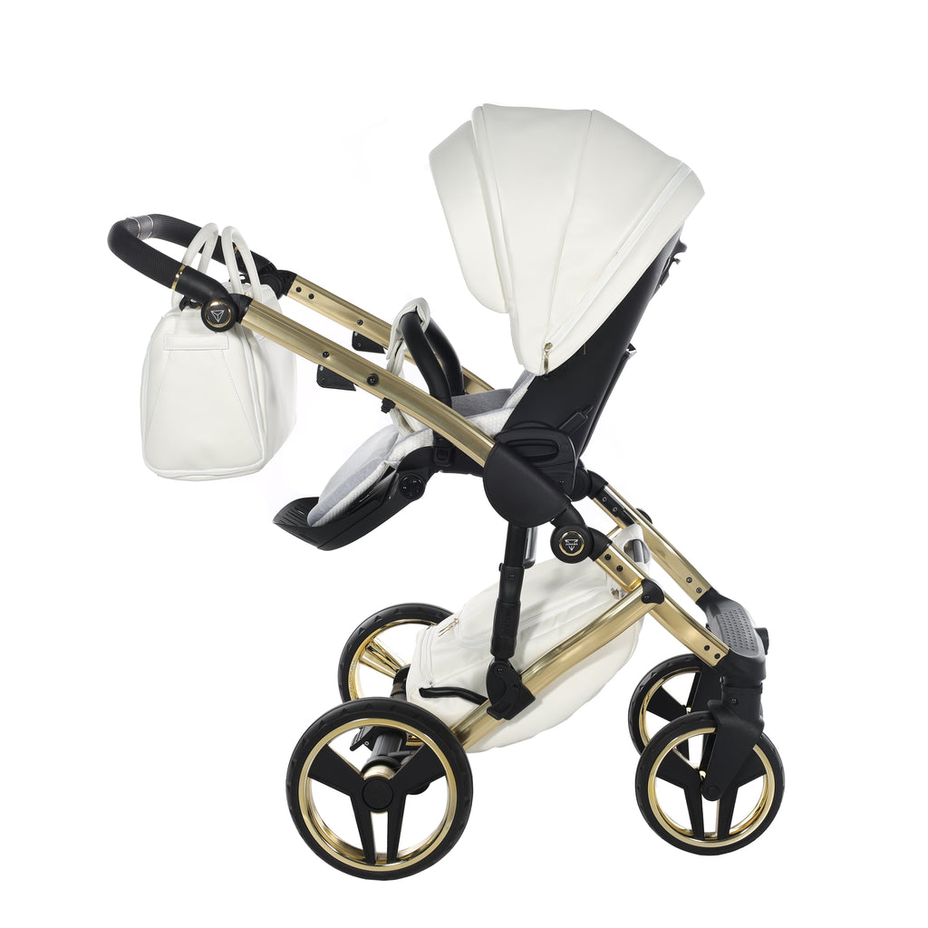 Junama Individual Fluo 3in1 Travel System | White Gold