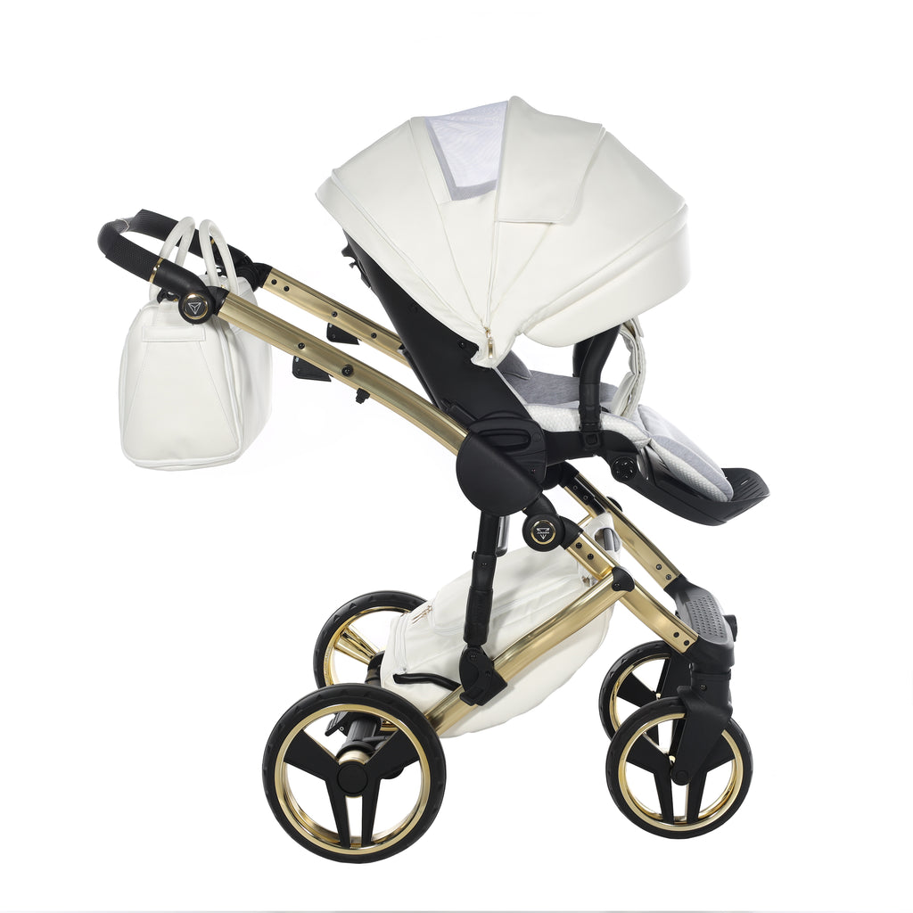 Junama Individual Fluo 3in1 Travel System | White Gold