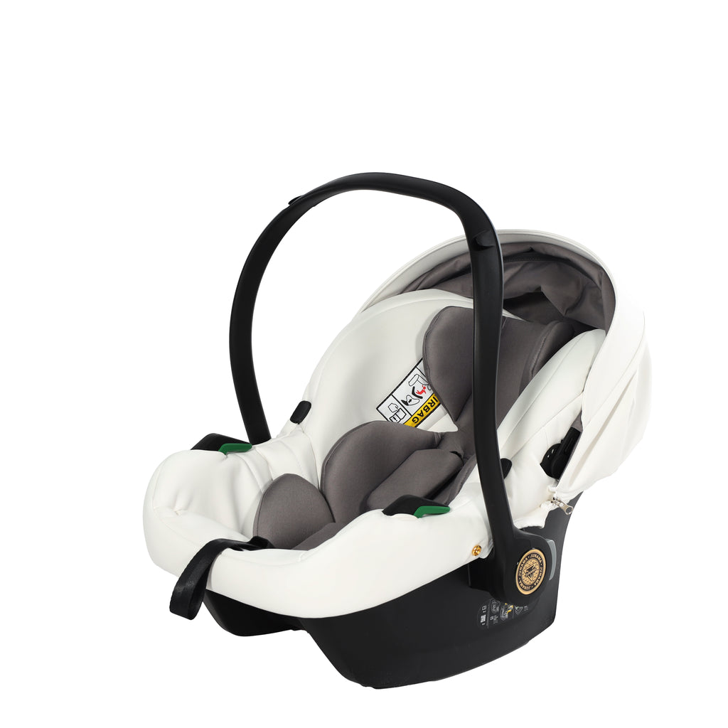 Junama Individual Fluo 3in1 Travel System | White Gold