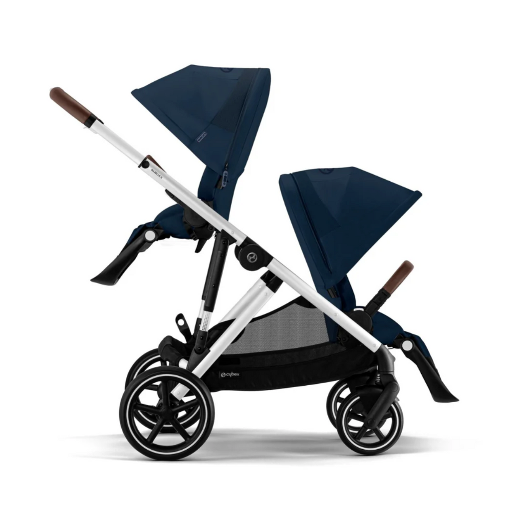 Cybex Gazelle S Double Pushchair (2023) - Ocean Blue - Silver