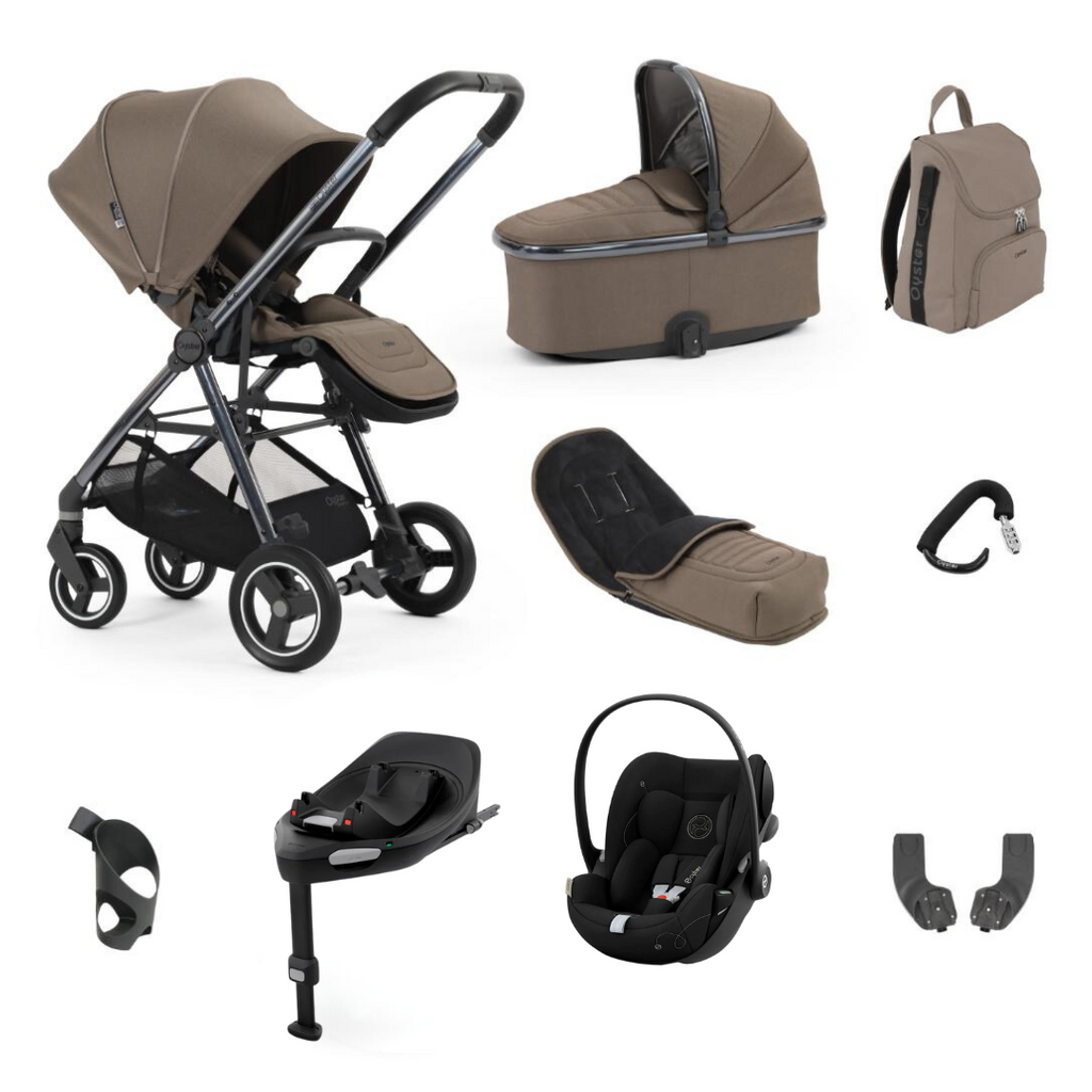 Oyster Gravity+ Stroller 9 Piece Cloud G Bundle | Mink