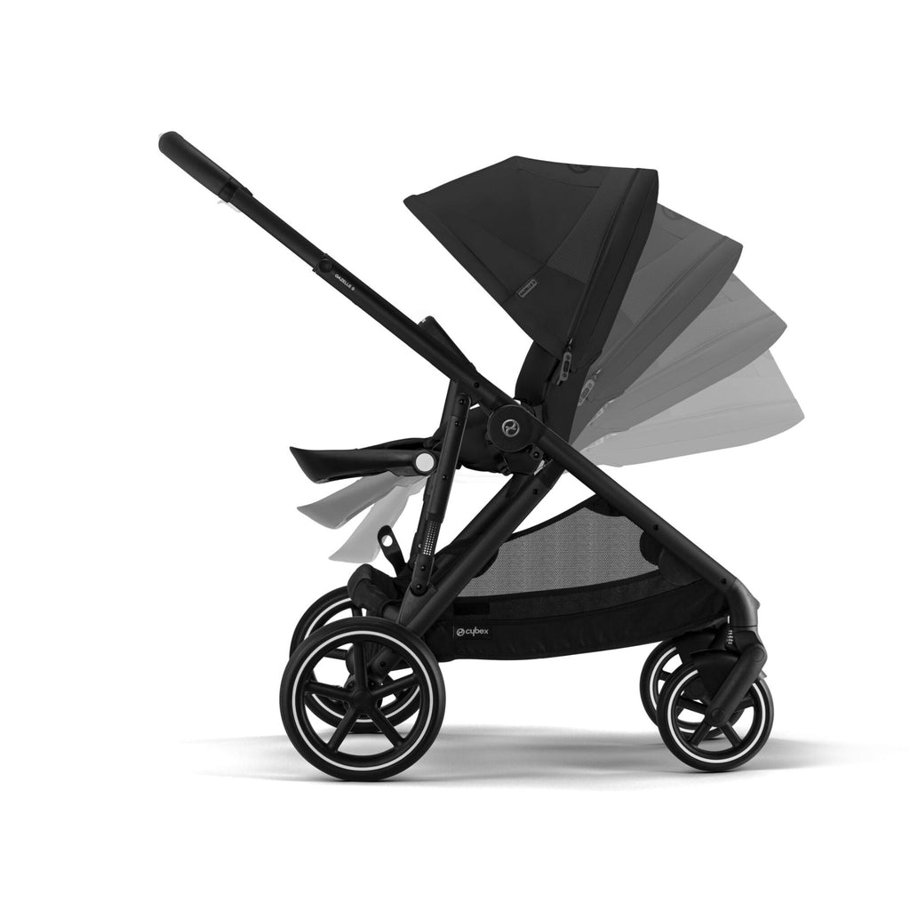 Cybex Gazelle S Double Pushchair (2023) - Moon Black | Black