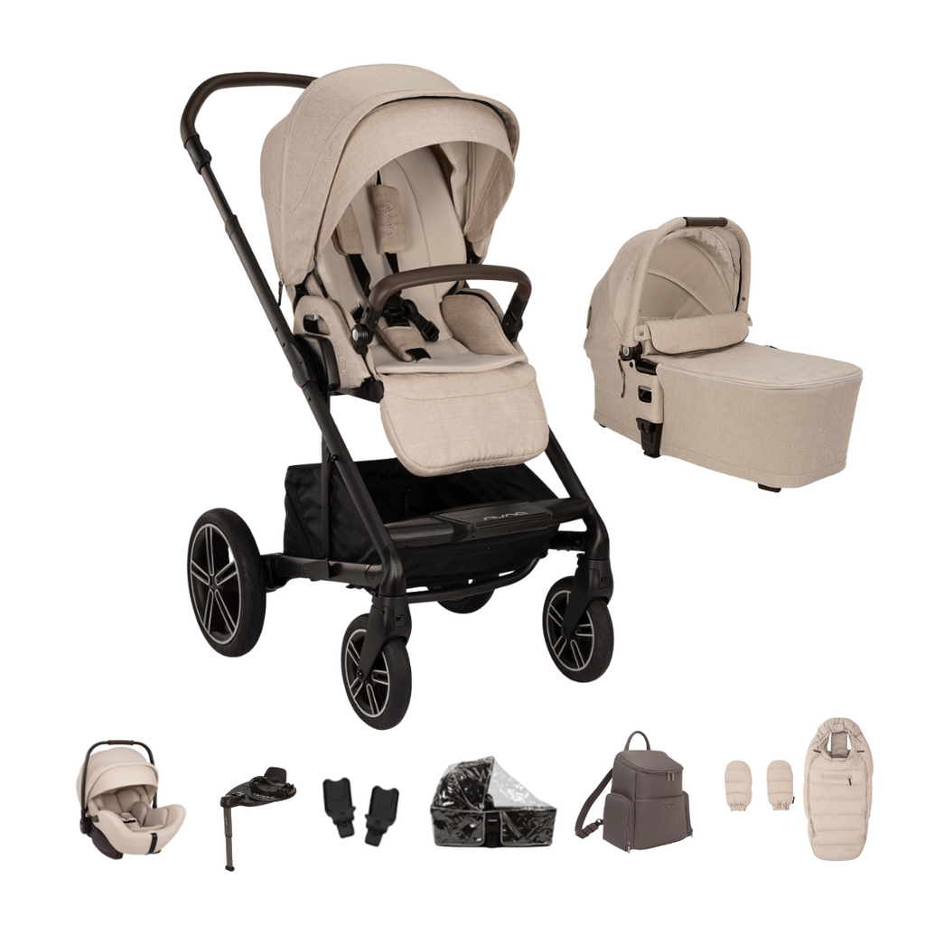 Nuna Nuna MIXX Next + ARRA Flex Winter Travel System | Biscotti