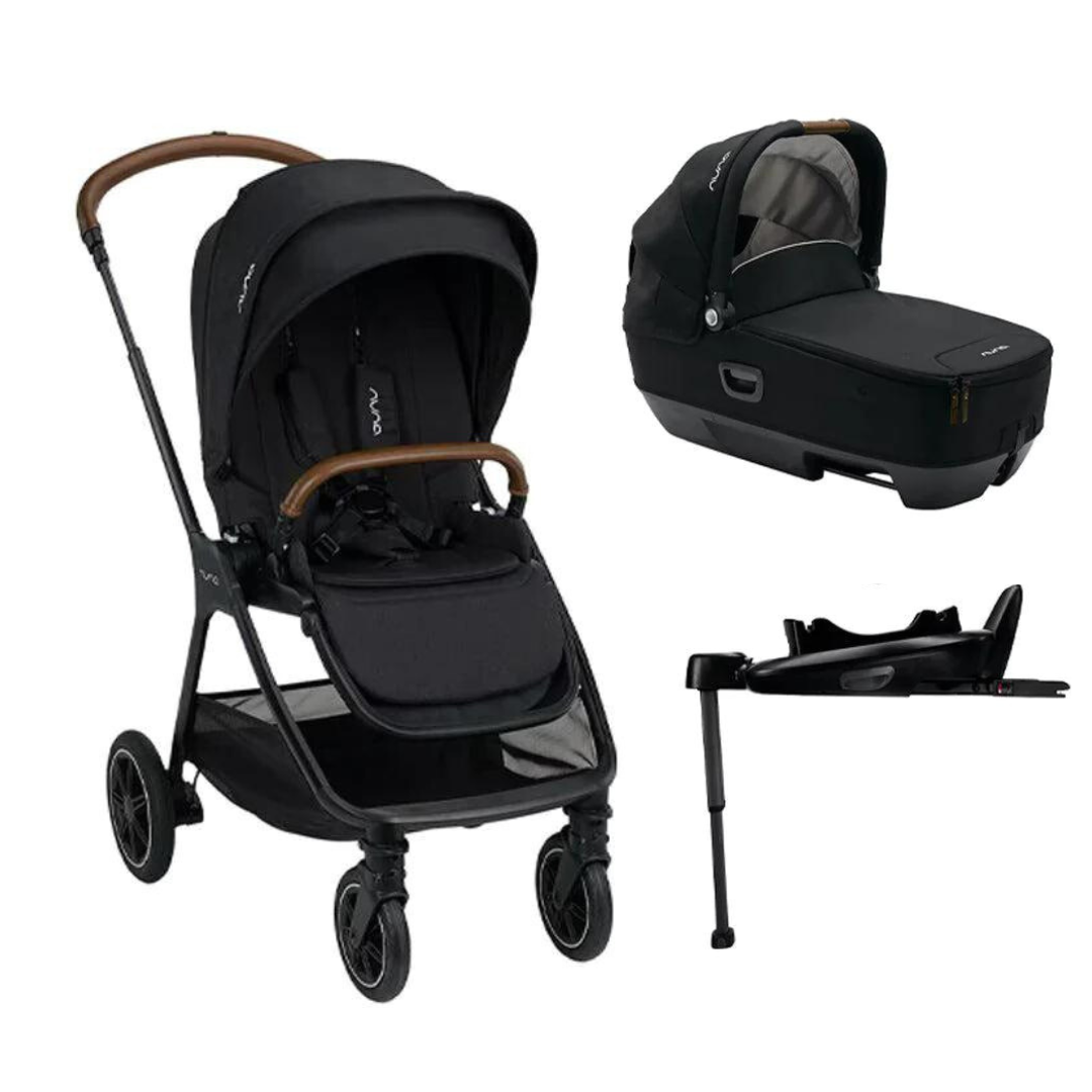 Nuna TRIV Next Stroller, Cari & Base Bundle - Caviar