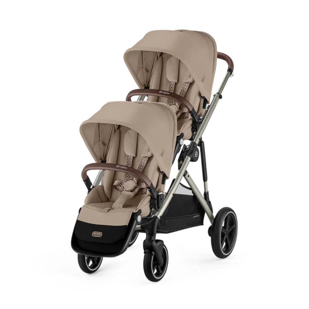 Cybex Gazelle S Double Pushchair 2023 Almond Beige Taupe