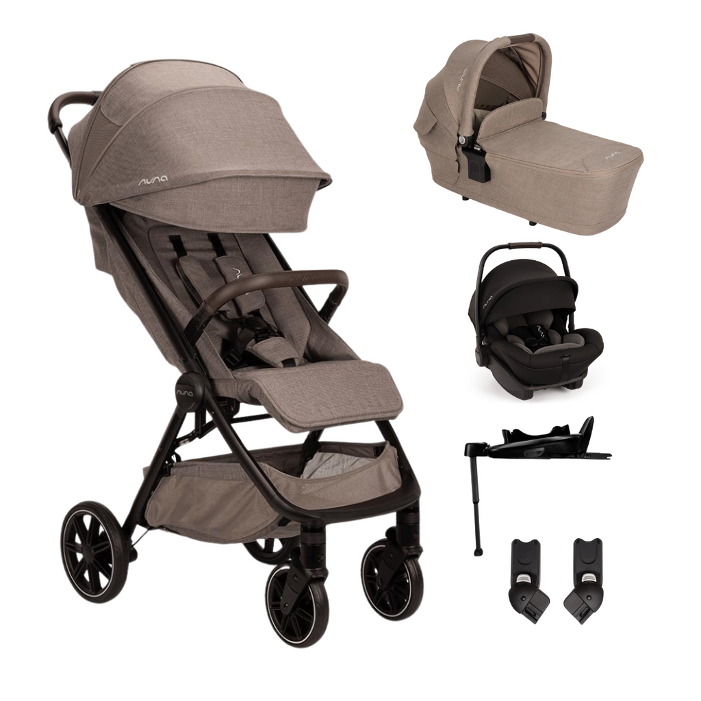 Nuna TRVL LX Stroller,Carrycot & Arra Next Travel System - Cedar