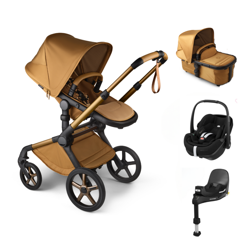 Bugaboo Fox 5 Complete Noir Limited Edition & Pebble Pro2 Bundle | Amber Glow