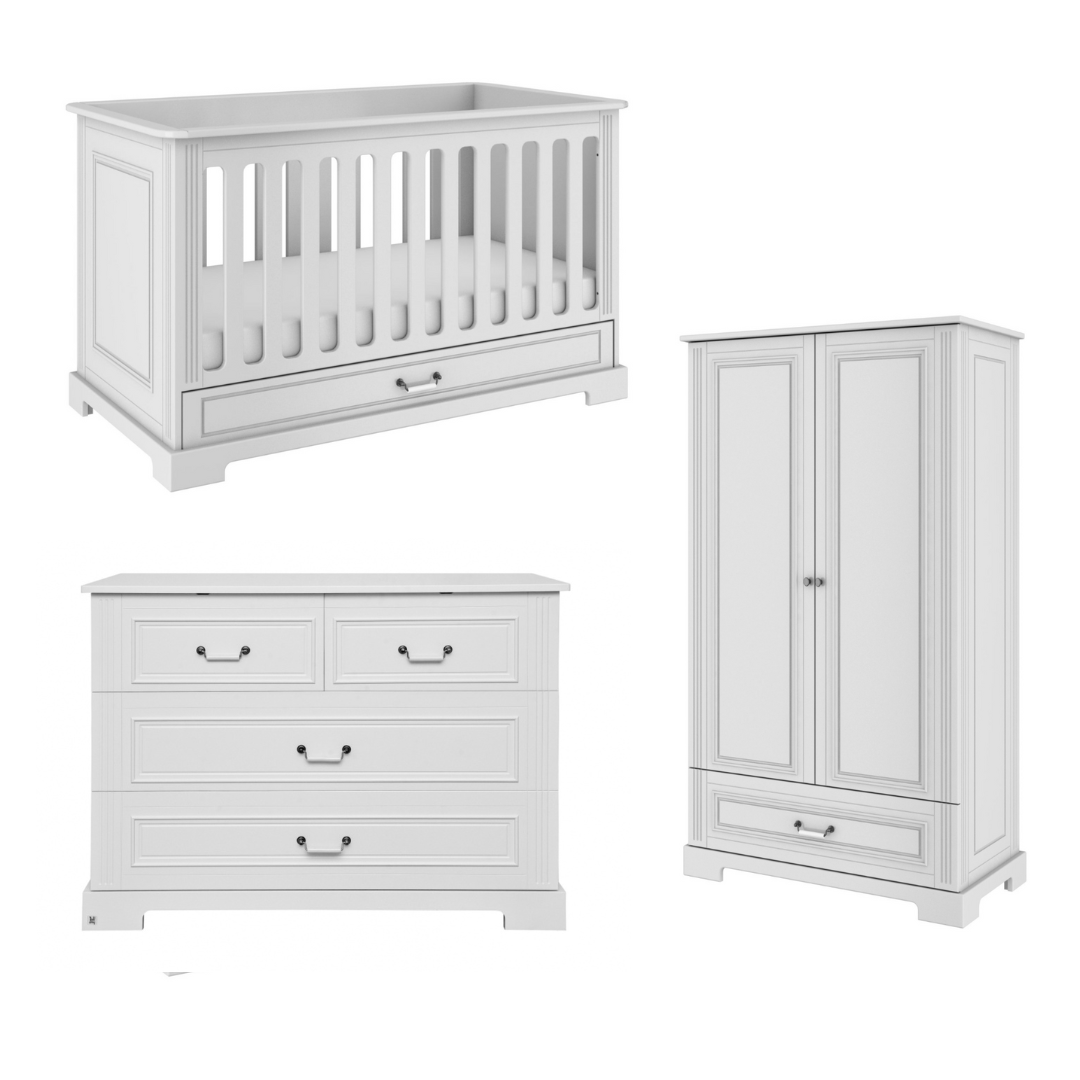 White wood best sale dresser set
