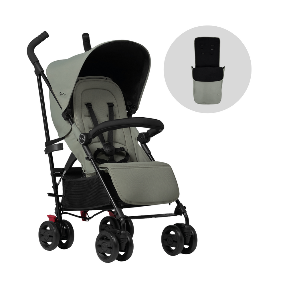 Silver Cross Pop Stroller | Sage (Free Footmuff)