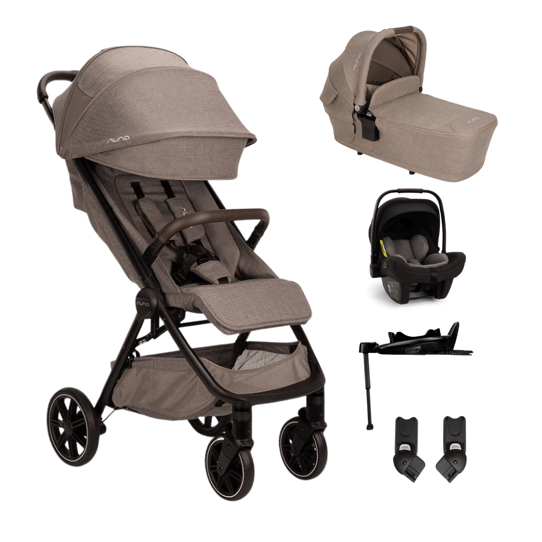 Nuna TRVL LX Stroller Carrycot Pipa Next Travel System Cedar