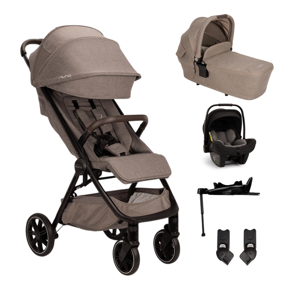 Nuna TRVL LX Stroller,Carrycot & Pipa Next Travel System - Cedar