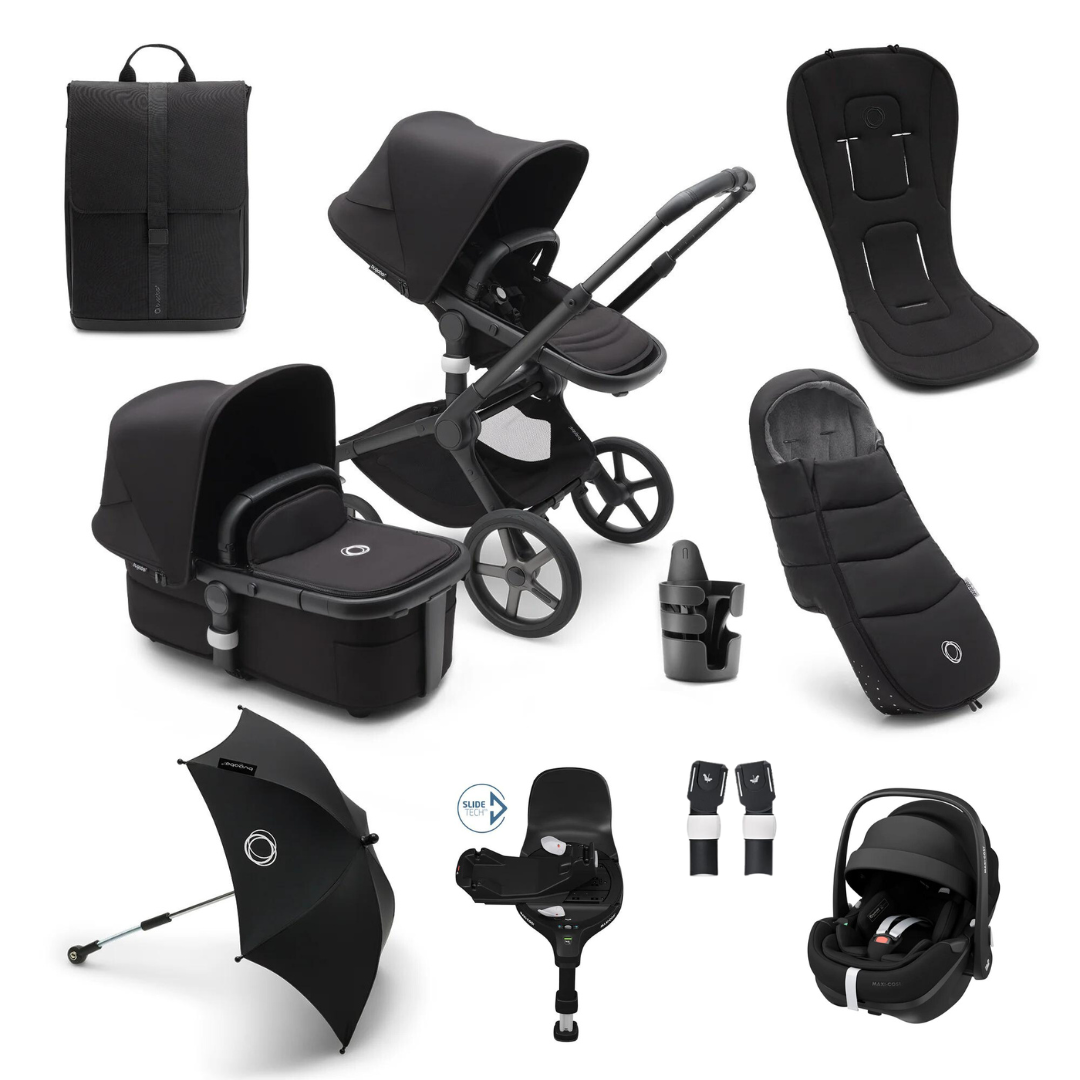 Bugaboo Fox 5 Ultimate Maxi Cosi Pebble 360 Pro2 Bundle Midnight Bla