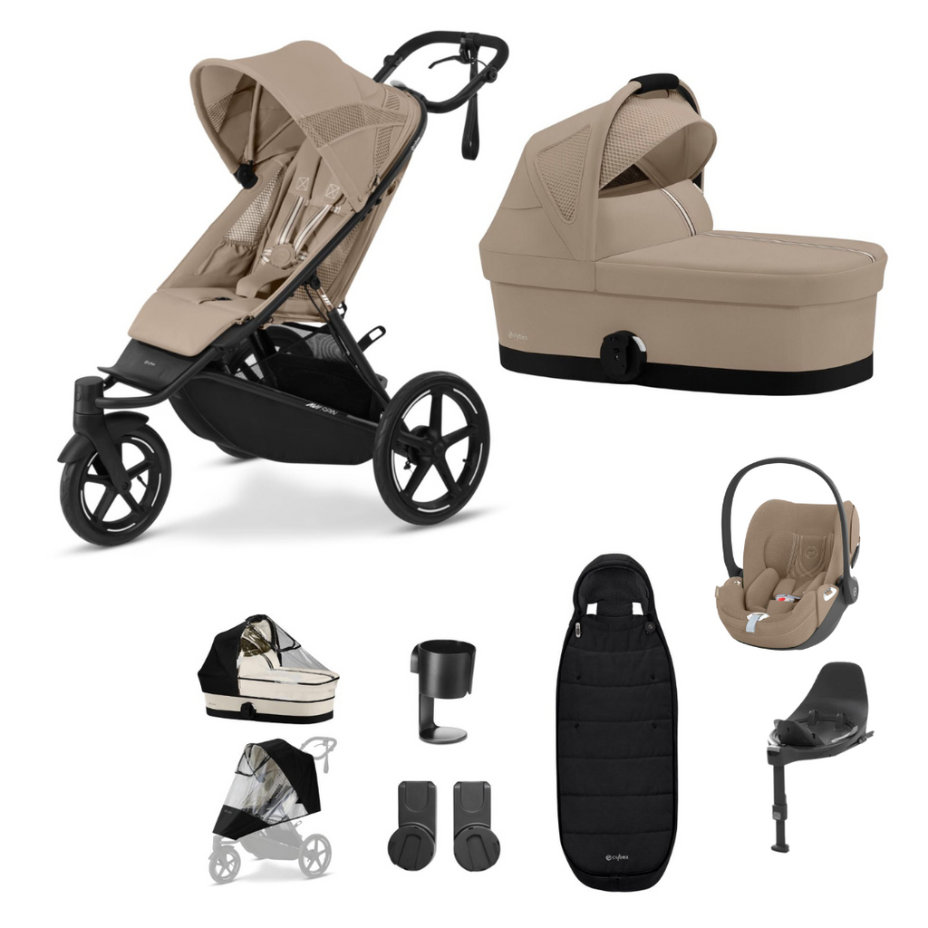 Cybex Avi Spin Stroller & Cloud T Cozy Beige Bundle | Almond Beige