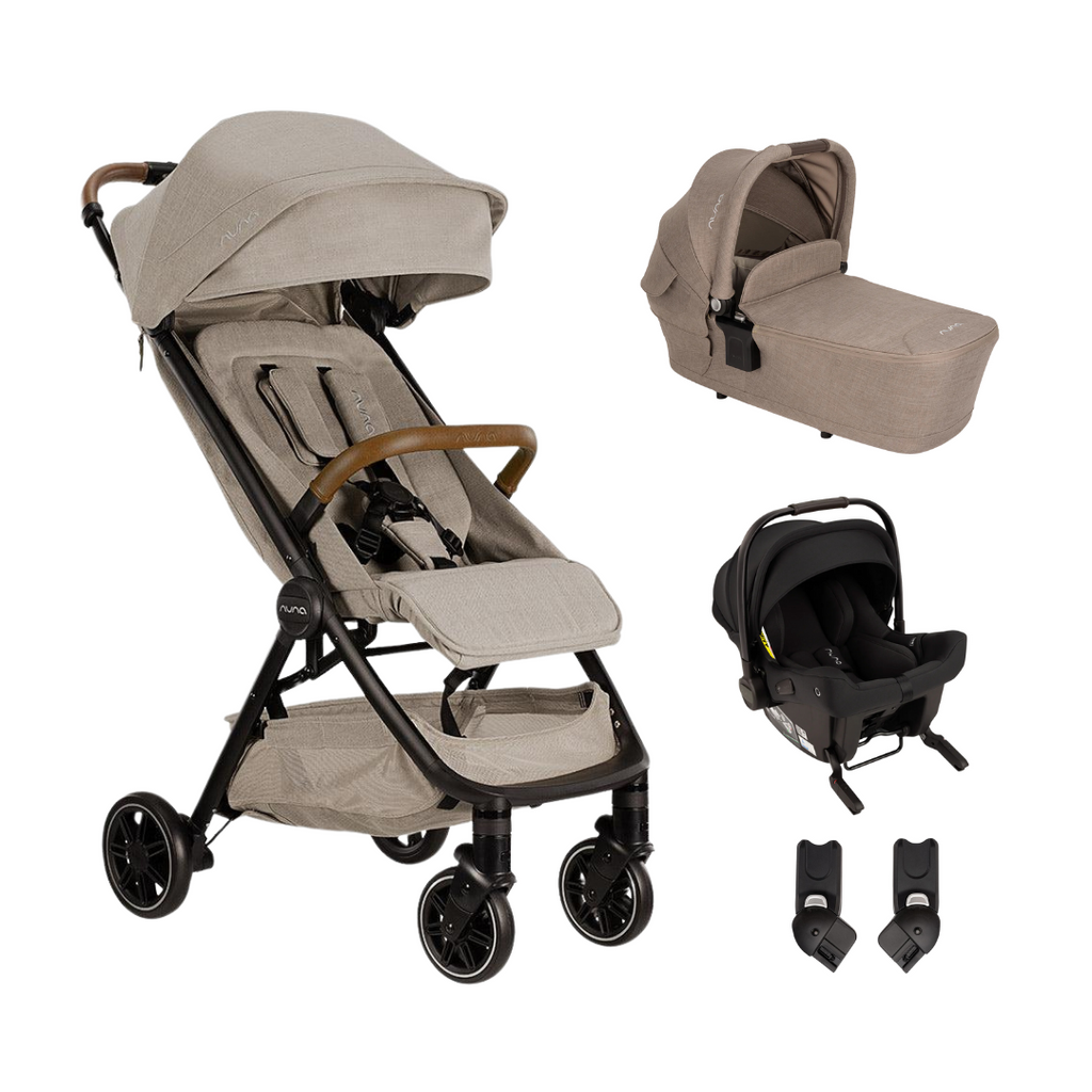 Nuna TRVL Stroller, Carrycot & Pipa URBN Travel System - Hazelwood