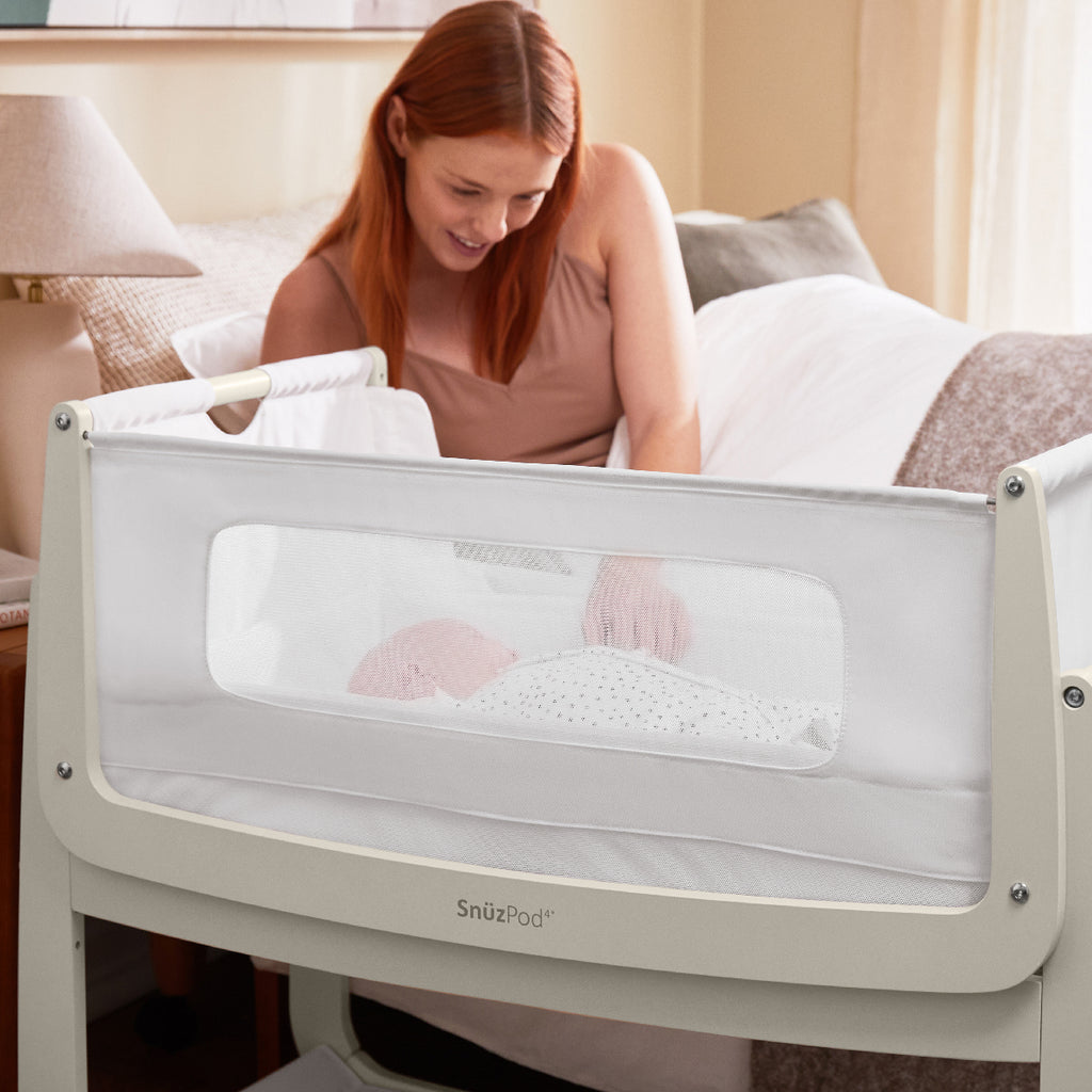 SnuzPod4 Bedside Crib - Barley