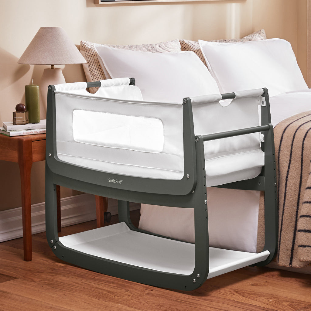 SnuzPod4 Bedside Crib - Sage