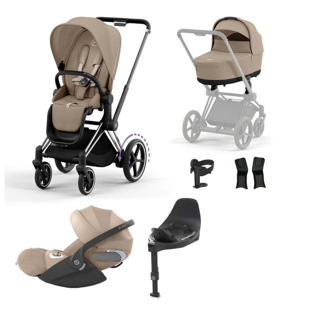 Cybex e-Priam Travel System - Cozy Beige (2023)