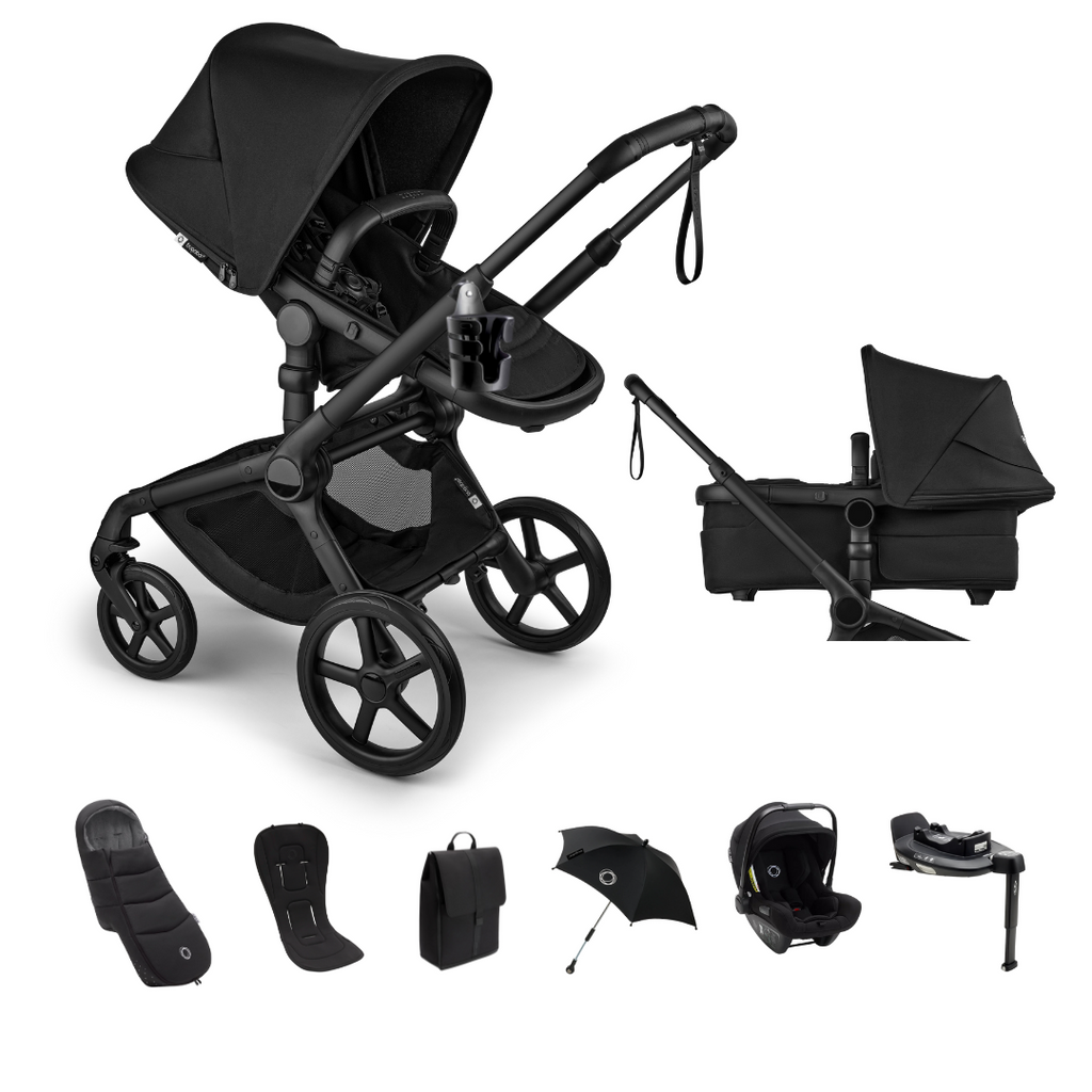 Bugaboo Fox 5 RENEW Pushchair Turtle Air Bundle | Heritage Black