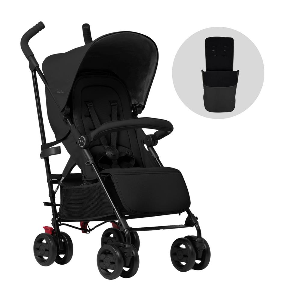 Silver Cross Pop Stroller | Space Black (Free Footmuff)